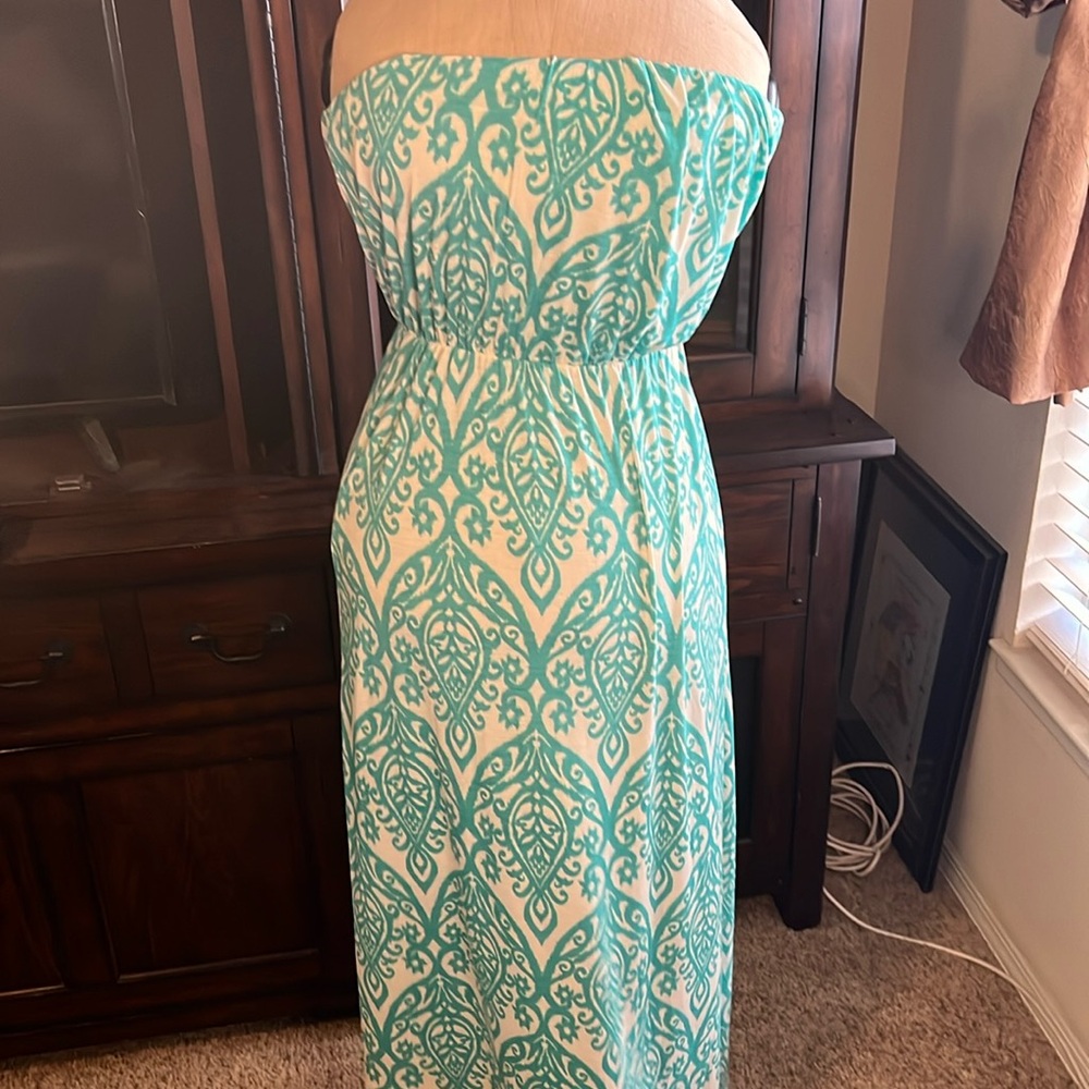 Fashionomics, strapless, maxi dress size large